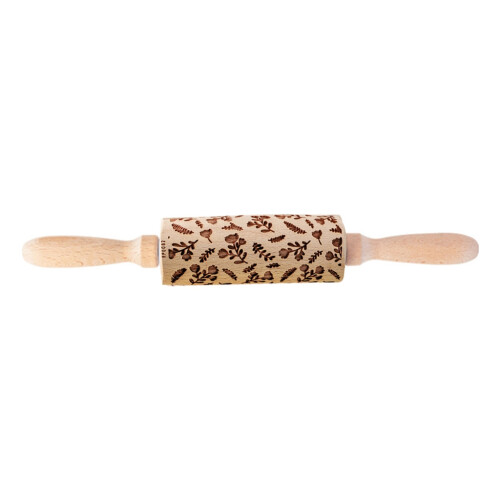 Wood Embossing Rolling Pin with Spring Pattern