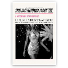 Vintage Black & White Canvas Poster 12 x 16 in