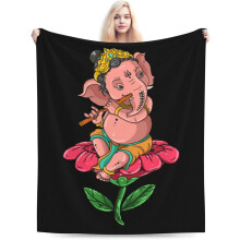 Elefántmintás flanel takaró 150x130 cm