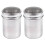 2X Silverfärgade rostfria rörformade dammvippor, saltkar, kryddburkar 1