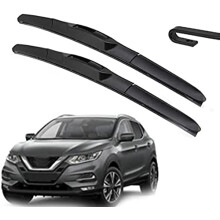 Windshield Wiper Blades Set 26in 16in for Nissan Qashqai J11 2014‑2021 All‑Weather Streak‑ Fit