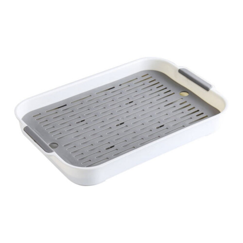 Double-Layer Dish Drying Tray with Non-Slip Base