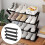 Portable shoe rack stackable with magnetic clear door 1 bin 1