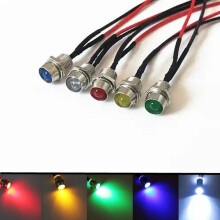 8mm LED Panel Indicator Lamps 12V Set of 5