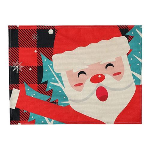 Linen Christmas tablecloth home decor 1 piece