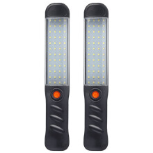 2-pak LED-arbejdslampe – 1000 lumen, genopladelig,