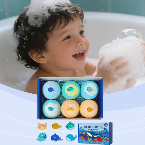 Colorful Bath Bubble Bombs For Youngsters Each Holds A Cute 1