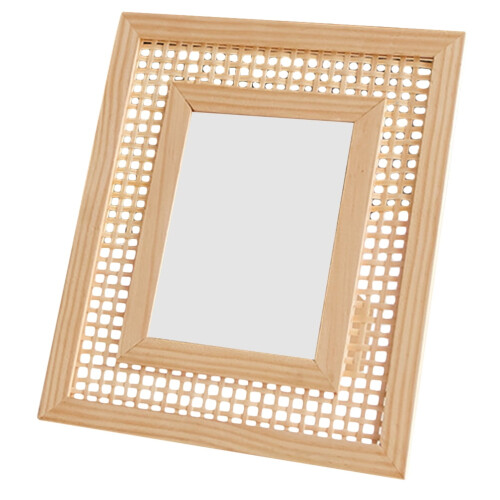 Boho Photo Frame Wicker Rattan Wooden Collage