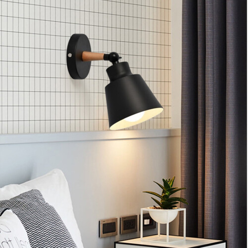 Black Iron Wall Light for Bedroom – Indoor Decorative