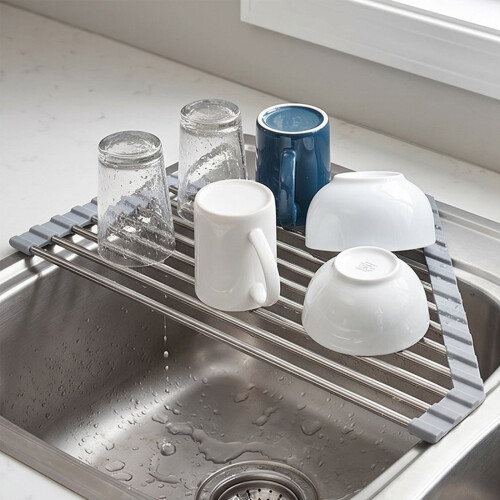 Practical Triangle Kitchens Sink Rack for Organized and-Black 2