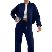 Lounge Sets for Women Sweatsuit 2 Piece Outfits Sweatshirt Wide Leg Sweatpant Tracksuit Matching Set Dark XL