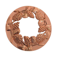 Kaarsafdekking Toppers Geurkaarsdeksel-rozerode dennenappel