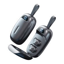 Neues kabelloses Bluetooth-Headset von Factory: A6 Autoschlüssel-Privatmodell, TWS Mini-Klappdesign, B2B-Headset, Schwarz, Bluetooth-Kopfhörer