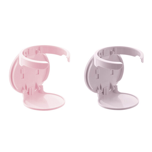 Foldable Drillless Coffee Cup Holder Wall-purpless  pink