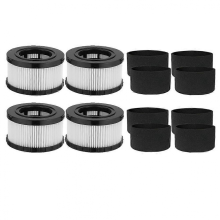 Stück DC5151H HEPA-Filter für DEWALT DC5151H, DC515, DCV517 und DCV517B Nass-/Trockensauger, inklusive 8 Schaumstoff-Filterhüllen
