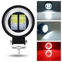 Rund LED-arbetslampa med Angel Eye-ljus, 1800 lm, 12–36V