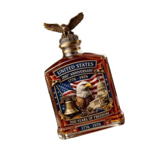 Herdenkingsmunt Amerikaanse 250e glazen whiskykaraf voor cadeau-