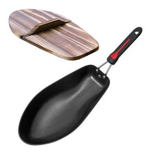 Professionele viskoekenpan met ergonomisch houten handvat en