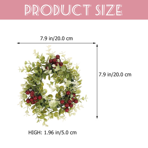 Artificial Berry Candle Ring Wreath (2 pcs) 1