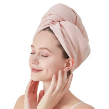 Serviette tissée par hautes densités de cheveux-rose sans boucle