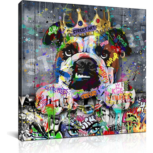 Graffiti na płótnie Banksy'ego 14x14 cali 1