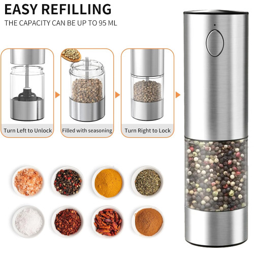 Electric Salt and Pepper Grinder Set 2-Pack 2