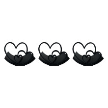 Heart Shape Toilet Paper Roll Holder Romantics-Black 3