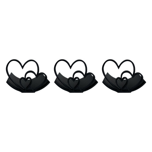 Heart Shape Toilet Paper Roll Holder Romantics-Black 3