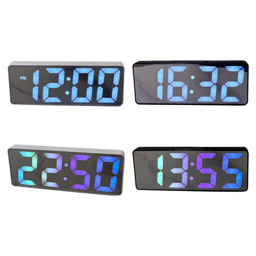 Electronic Clock For Desk Or Bedside Digital-Blackshellwhiteli 1