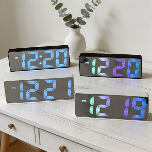 Electronic Clock For Desk Or Bedside Digital-Blackshellwhiteli 2