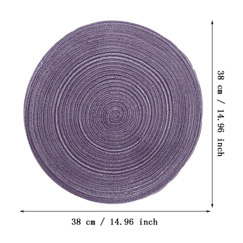 Round woven placemats set of 6 2