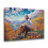 Long-haired man on blooming grass poster 20x30 cm 2