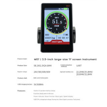 M6T Bicicleta EléCtrica Pantalla LCD Medidor 24V 36V 48V 60V Universal e Scooter Panel LCD Pantalla una Color con USB para E-Bike (6PIN)
