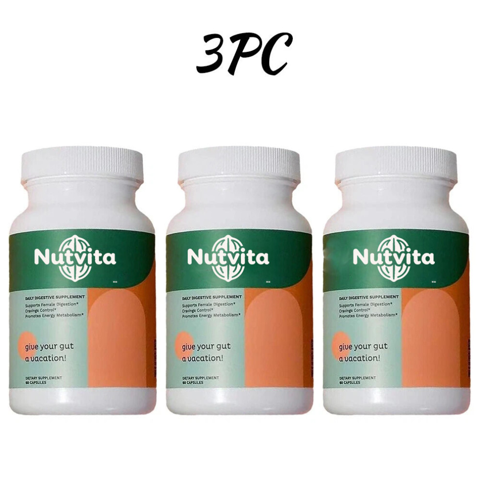 (3 PCS) Supplement for Gut Health - Gas and Bloating Relief Constipation 60 Counts