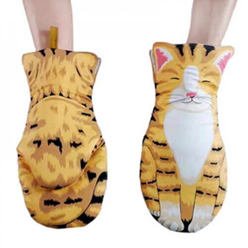 Cotton Oven Mitts with Hanging Loop, Heat Resistant 2