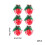 Christmas Ball Ornaments Flocked Suede 6PCS 3