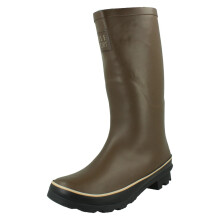 (Brown, UK 8) Ladies Elle Sport Pull On Wellington Boots X1283