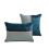Housses de coussin décoratives bleues en velours côtelé 5