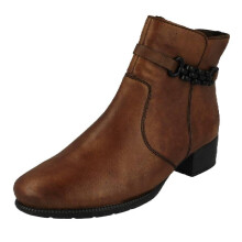 (Brown, UK 5) Womens Rieker Zip Up Chelsea Style Ankle Boot 78676