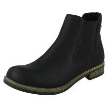 (Black, UK 5) Ladies Rieker Elasticated Gusset Panel Chelsea Boots 72254