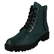 (Blue, UK 6) Ladies Remonte Zip & Lace Up Fastening Casual Ankle Boots D8671