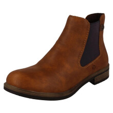 (Brown, UK 8) Ladies Rieker Elasticated Gusset Panel Chelsea Boots 72254