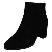 (Black, UK 4.5) Ladies Clarks Elegant Heeled Ankle Boots - Freva55 Zip