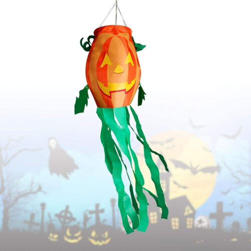 Halloween Spøgelses Vindpose Flag, Nylon, 137 cm 1