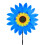 Sonnenblumen-Windmühle, 36 cm, Gartendekoration 5