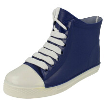 (Blue, UK 7) Ladies Spot On Ankle Wellington Boots