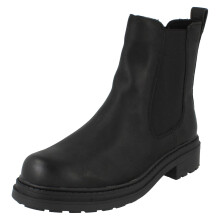 (Black, UK 3) Ladies Clarks Chunky Sole Chelsea Boots - Orinoco3 Top