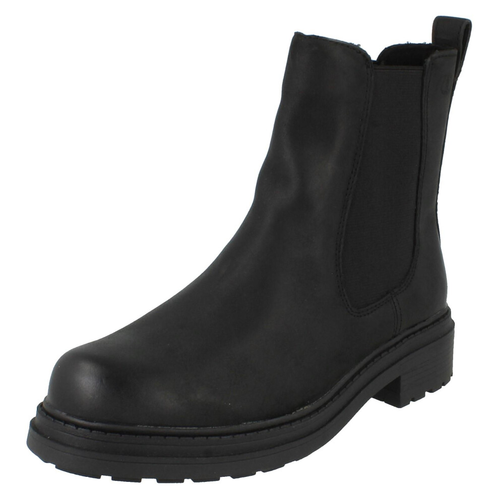 Clarks (Black, Uk 3) Ladies Chunky Sole Chelsea Boots - Orinoco3 Top