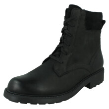 (Black, UK 4.5) Ladies Clarks Lace Up Detailed Ankle Boots - Orinoco2 Spice