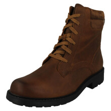 (Brown, UK 6) Ladies Clarks Lace Up Detailed Ankle Boots - Orinoco2 Spice